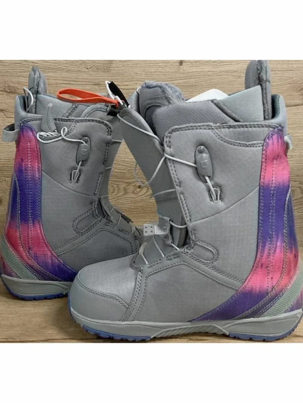 NEW $399 Burton Felix Snowboard Boots! Size 7 Euro 38  Gray & Pink  Speed Lacing